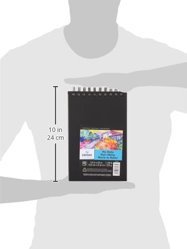 Artist Series Mixed Media Paper, Wirebound Pad, 5.5x8.5 Inch, 40 Sheets (138lb/224g) - Artist Paper for Adults and Students - Watercolor, Gouache, Graphite, Ink, Pencil, Marker