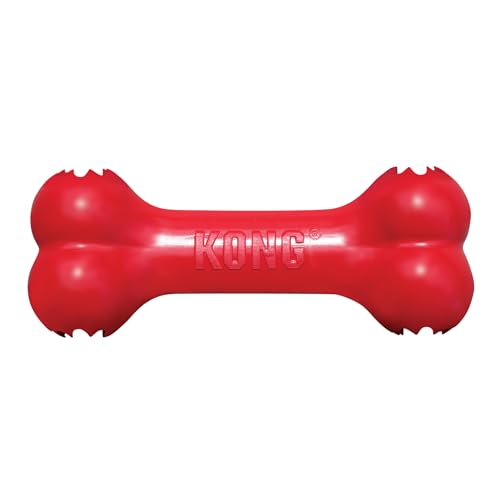 Goodie Bone - Classic Durable Natural Rubber Dog Bone, Supports Mental Engagement - Treat Dispensing - Red - for Medium Dogs