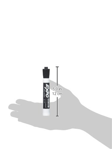 Expo Low Odor Chisel Tip Dry Erase Markers, Black, 12 Pack (80001)