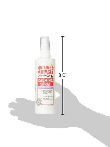Nature's Miracle Just for Cats Calming Spray Stress Reducing Formula, 8-ounce (P-5780), White