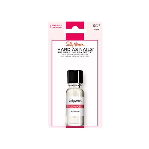 Hard As Nails® Nail Hardener, Clear, Strengthener, 1 Count, 0.45 Oz , Nail Strengthener, Nail Strengthening Polish