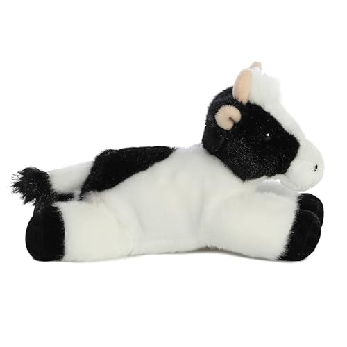 ® Adorable Mini Flopsie™ Mini Moo™ Stuffed Animal - Playful Ease - Timeless Companions - White 8 Inches
