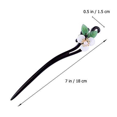 Chinese Hair Stick Vintage Flower Hair Stick Japanese Wood Chopsticks for Women Girls Hair Styling