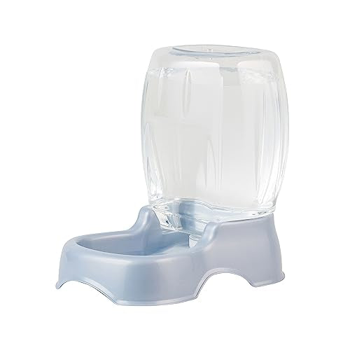 Pet Cafe Cat and Dog Water Dispenser - Water Bowl for Cats and Dogs, USA Made, 3 GAL, Pearl Ash Blue