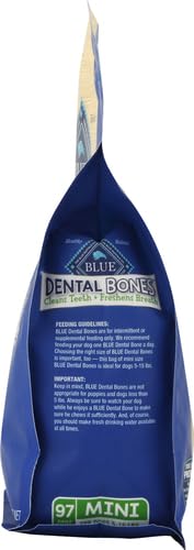Dental Bones Mini Natural Dental Chew Dog Treats Bag Value Pack