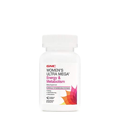 Womens Ultra Mega Energy and Metabolism Multivitamin for Women, 90 Count, for Increased Energy, Metablism, and Calorie Burning