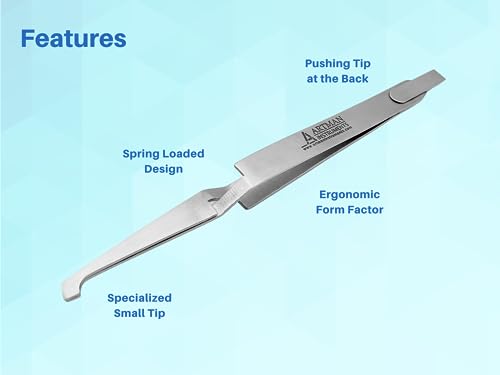 Orthodontic Bracket Placer Bracket Self Holder Tweezers | Bracket Placer Bracket Holder | Pliers Stainless Steel by Orthodontic Instruments ARTMAN Brand (4)