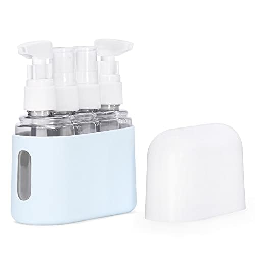 Travel Size Toiletries, 4pcs Travel Containers, Travel Bottles Leak Proof with Labels, TSA Approved Reusable Containers For Toiletries