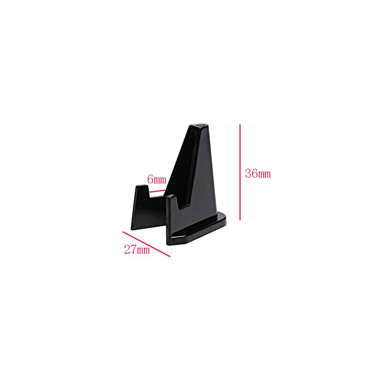 10 Pieces Acrylic Easel Plate Stands Easel Display Stands Mini Coin Display Holder Coin Medals Display Holders Badge Show Stand Exhibit Mount(Black, Small Size)