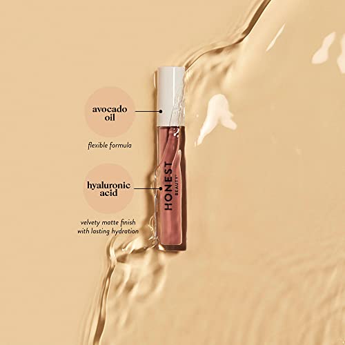 Hydrating Liquid Lipstick with Hyaluronic Acid + Avocado Oil | EWG Verified, Vegan + Cruelty Free | Passion, .12 fl oz