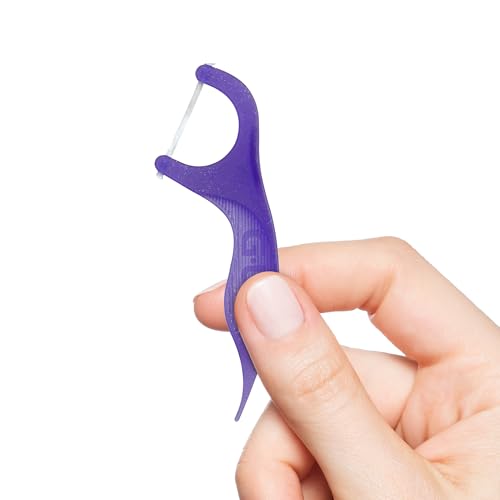 Comfort Slide Floss Picks - Perfect for Tight Teeth - Extra Strong Shred-Resistant Dental Floss, Easy Grip Handle - Dental Flossers for Adults - Fresh Mint Flavor, 120ct