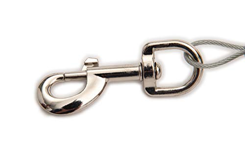 Bracket Mount and Stake Retractable Leash Tie Outs for Dogs (Stake, Large)