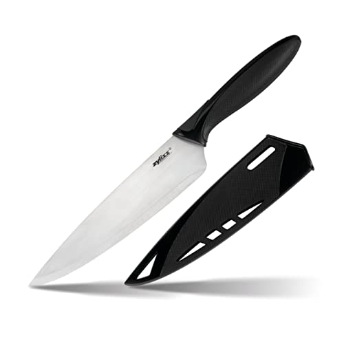 Utility Kitchen Knives with Sheath Covers - Dishwasher Safe - Stainless Steel Kitchen Knives Perfect for Cutting Meat, Vegetables & Fruit - 7.25 Chef Knife