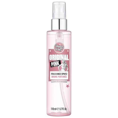 Soap & Glory Original Pink Fragrance Spritz - Lavender Oil + Rose & Citrus Bergamot Scented Body Mist Spray for Women (110ml)