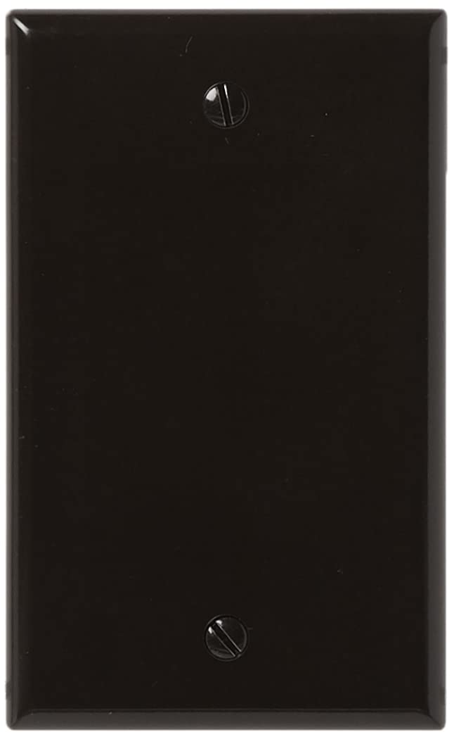 85014 1-Gang No Device Blank Wallplate, Standard Size, Thermoset, Box Mount, Brown
