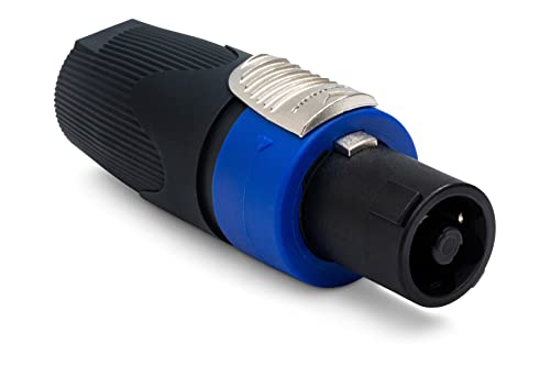 NL4FX 4-Pole speakON Cable Connector, Dark Grey Bushing