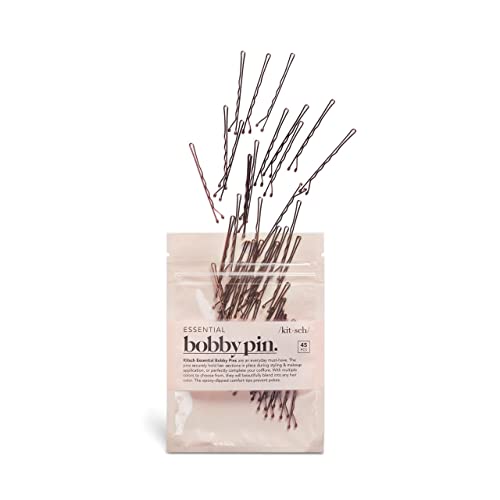 Mini Bobby Pins, Hair Pins for Thin Hair, Small Bobby Pins for Girls Hair Accessories, Blonde Bobby Pins for Thick Hair, Hairpins, Bobby Pins Blonde Hair, 45 pcs (Brown)