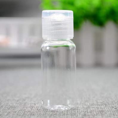 12 PCS 15ml/0.5oz Travel Size Empty Plastic Sample Bottle Container With Flip Cap Travel Vial Jar Pot For Emollient Water Sample Shower Gel Makeup Lotion Emulsion