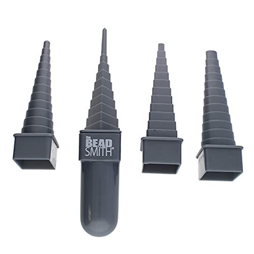 Mandrel 4X, Wire Wrapping Set, 4 Different Shapes, Oval, Square, Round and Triangle, Plus Interchangeable Handle, Metal Jewelry Forming and Shaping Tool