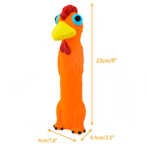 3 Pack 9 Squeaky Latex Dog Toys Standing Stick Animal Puppy Fetch Interactive Play for Small Medium Dogs