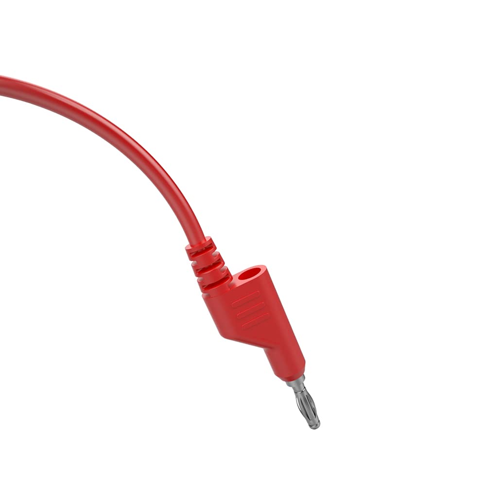 5pcs 4mm Banana Plug to Banana Plug Test Leads Stackable Soft Electrical Test Cable Line Wire 3.3ft/1m for Multimeter 1000V J.70054