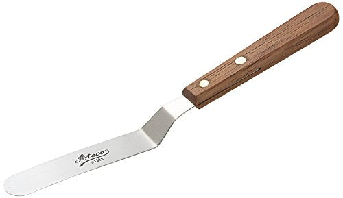 1385 Offset Spatula with 4.5-Inch Stainless Steel Blade, Wood Handle, 4.5 Inch, natural