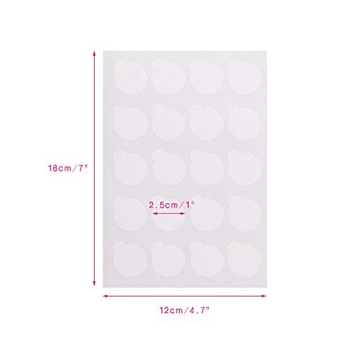 Eyelash Extension Adhesive Glue Pallet Sticker Pads,1-Inches Diameter (Small-200 Pads, 10 Sheets)