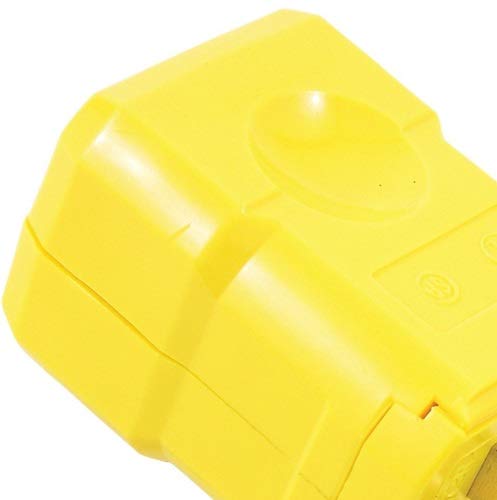 5256-VY 15 Amp, 125 Volt, Industrial Grade, Plug, Straight Blade, Grounding, Python, Yellow