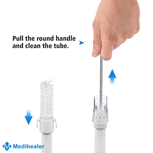 Premium CPAP Tube Hose Cleaning Brush (3 Packs) - Hose & Mask Brush,Supplies for Standard 22mm Diameter Tubing,Stainless Steel 7 Feet and 7 Inch Handy Tube Brush, Great-Value Supplies