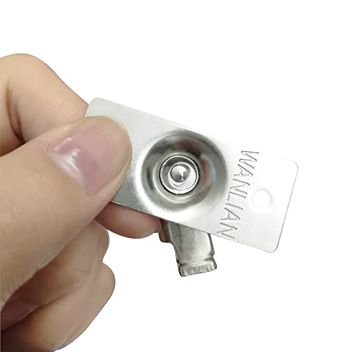 Mini Size Door Hasp Latch 90 Degree, Stainless Steel Safety Angle Locking Latch for Push/Sliding/Barn Door, Satin Nickel