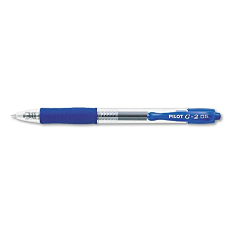 PILOT, G2 Premium Gel Roller Pens, Extra Fine Point 0.5 mm, Pack of 12, Blue