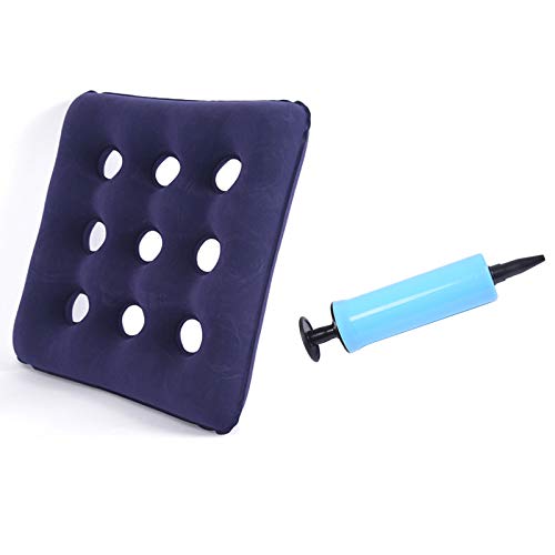 Medic-air Seat Cushion Prevent Bedsore with Pump,17X17 Air Inflatable Cushion for Back Tailbone Support, Bed Sores, Pain Relieve, Wheelchair/Office/Car Sitting