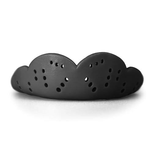 Max Mouthguard, Charcoal Black - 2.4mm Thin - Custom-Molded Fit - Slim Design - Remoldable Up to 20 Times - for Impact Sports - Non Toxic - Works with Braces