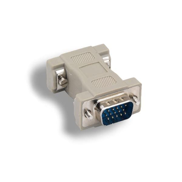 DB9 9 Pin to HD15 VGA 15 Pin Video Adapter Changer Coupler for Multi-Sync Type DB9 Only Molded RS-232