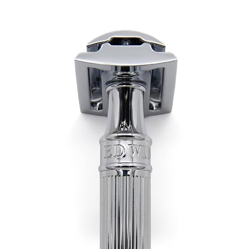 DE89LBLAMZ Classic Double Edge Manual Eco-Friendly and Reusable Safety Razor for Men and Women for Shaving Cream or Soap (Lined)