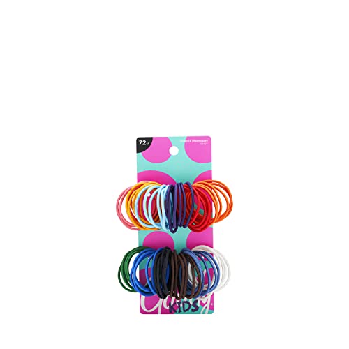 Goody - Ouchless No Metal Gentle Elastics, Assorted Colors, 72 pack