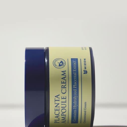 Placenta Ampoule Cream, with Lavander Oil, Niacinamide, Adenosine, Free of Parabens Highly Concentrated, Skin Renewal, Skincare, healthy skin, wrinkle care (1.69 fl oz)