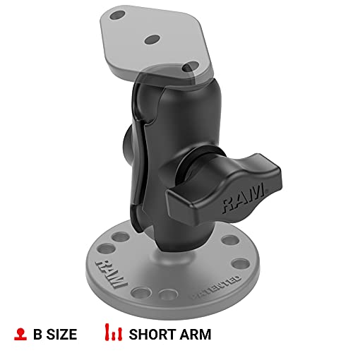 RAM Mounts Double Socket Arm RAM-B-201U-A Short Arm Compatible with RAM B Size 1 Ball Components