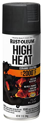 248903 12-Ounce 2000 Degree, Flat Black Automotive High Heat Spray Paint, 12 Ounce (Pack of 1)
