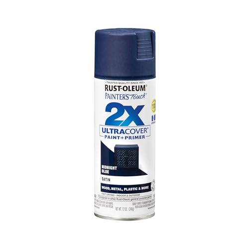 334091 Painter's Touch 2X Ultra Cover Spray Paint, 12 oz, Satin Midnight Blue