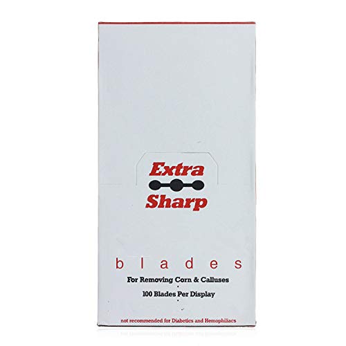 Vip Beauty Shop Foot Shaver Blade: 100Pcs Stainless Steel Sharp Replacement Corn Blades For Foot Hard Dead Skin Remover Hand Foot File Foot Care Pedicure Machine (Foot Shaver Blade)