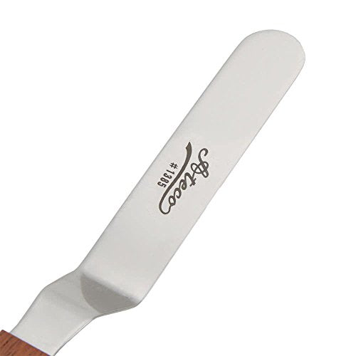 1385 Offset Spatula with 4.5-Inch Stainless Steel Blade, Wood Handle, 4.5 Inch, natural