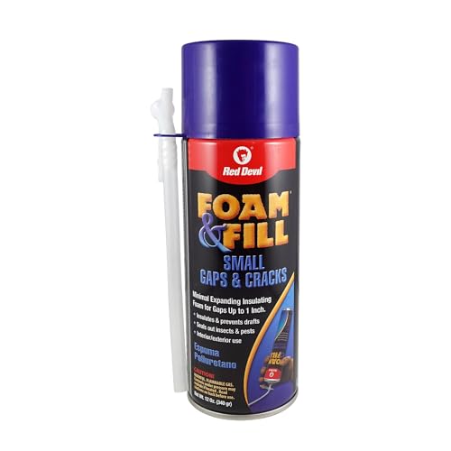0913 Foam & Fill Small Gaps & Cracks Expanding Polyurethane Sealant, 12 oz, Off-White, Pack of 1