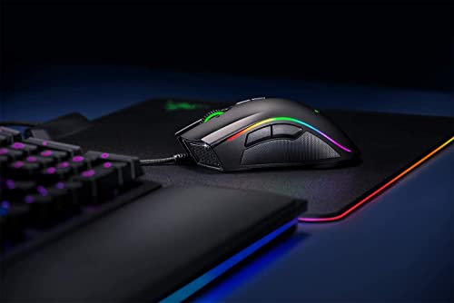 Mamba Elite Wired Gaming Mouse: 16,000 DPI Optical Sensor - Chroma RGB Lighting - 9 Programmable Buttons - Mechanical Switches