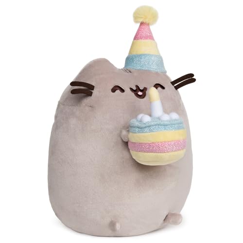 Pusheen Birthday Cake Plush Stuffed Animal Cat, 9.5