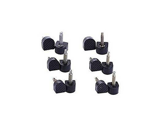 6 Pairs Black Durable U-Shape Heel Tips Replacement High Heel Caps Protectors Shoe Repair Tip Taps Shoes Dowels Lifts Replacement for Women Non-Slip (Thick Pins-3mm, 8mm)