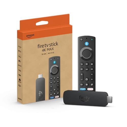 Fire TV Stick 4K Max streaming device (newest model) supports Wi-Fi 6E, free & live TV without cable or satellite
