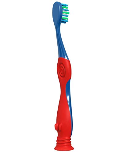 PJ Masks Toothbrush for Toddlers & Little Children with Suction Cup, Kids 2-5 Years Old, Extra Soft, Pack of 6