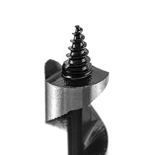 Auger Drill Bit for Wood, 1/2 Inch Diameter x 12 Inch Length, 3/8-Inch Hex Shank, Long Drill Bits