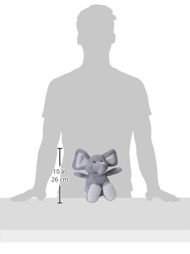 Checkers Elephant Squeaky Plush Dog Toy, Chew Guard Technology - Gray, Large